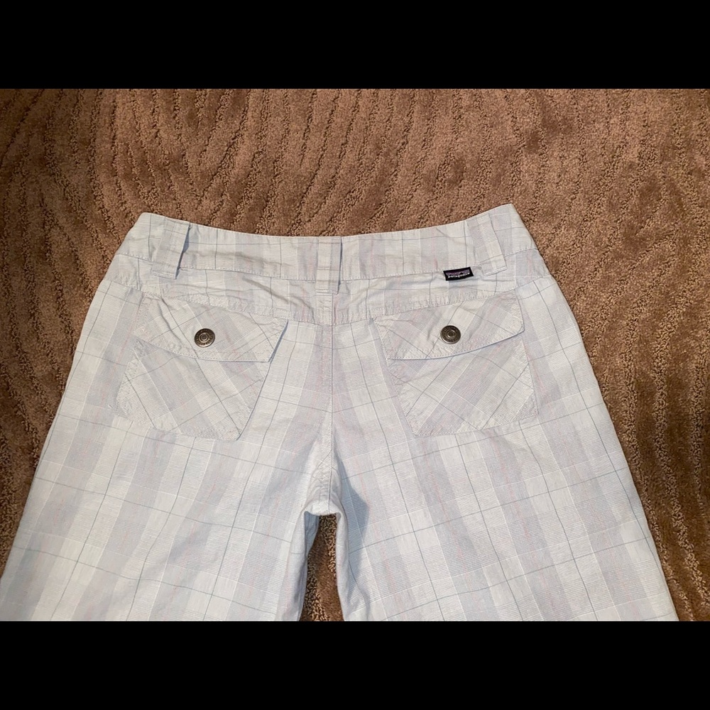 Patagonia grey plaid shorts